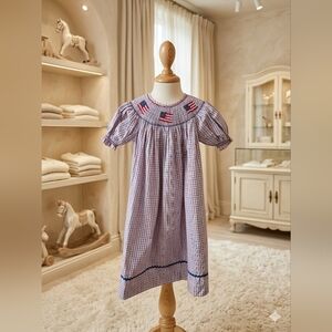 Mom & Me Patriotic Smocked Bishop Dress 🇺🇸 Size 3T